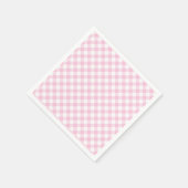 Retro-Gingham Hellrosa Serviette (Ecke)
