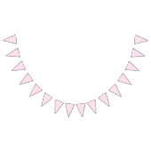 Retro-Gingham Hellrosa Wimpelkette (Alle)