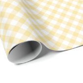 Retro-Gingham Kanariengelb Geschenkpapier (Rolleneckpunkt)