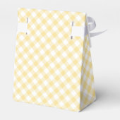 Retro-Gingham Kanariengelb Geschenkschachtel (Rückseite)
