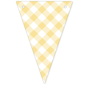 Retro-Gingham Kanariengelb Wimpelkette