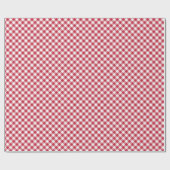 Retro-Gingham Kirschrot Geschenkpapier (Flach)