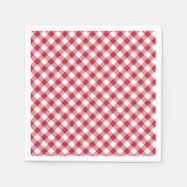 Retro-Gingham Kirschrot Serviette (Vorderseite)