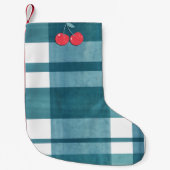 Retro-Gingham Kleiner Weihnachtsstrumpf (Vorderseite)