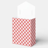 Retro-Gingham Korallenrot Geschenkschachtel (Geöffnet)