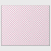Retro Gingham Light Pink Geschenkpapier (Flach)