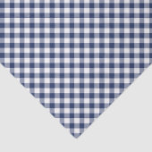 Retro-Gingham Navyblau Seidenpapier (Detail)