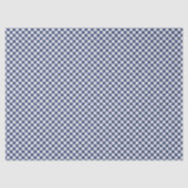 Retro-Gingham Navyblau Seidenpapier (Vorderseite)