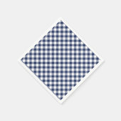 Retro-Gingham Navyblau Serviette (Ecke)
