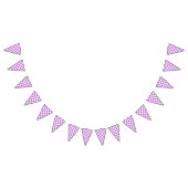 Retro-Gingham-Orchidee Lila Wimpelkette (Alle)