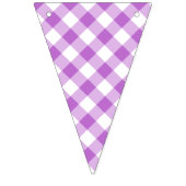 Retro-Gingham-Orchidee Lila Wimpelkette (Dritte Fahne)