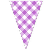 Retro-Gingham-Orchidee Lila Wimpelkette (Zweite Fahne)