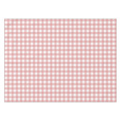 Retro Gingham Pattern Rosa und weiße Streifen Tischdecke (Vorderseite (Horizontal))