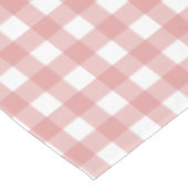 Retro Gingham Pattern Rosa und weiße Streifen Tischdecke (Schrägansicht)