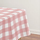 Retro Gingham Pattern Rosa und weiße Streifen Tischdecke (Beispiel)