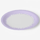 Retro-Gingham_Picnic_Blueberry_Check_Stylish_Decor Pappteller (Schrägansicht)