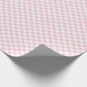 Retro Gingham Pink Geschenkpapier (Ecke)