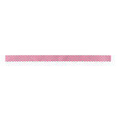 Retro Gingham Raspberry Satinband (Vorderseite)