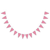 Retro Gingham Raspberry  Wimpelkette (Alle)