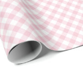 Retro-Gingham Rosa Geschenkpapier (Rolleneckpunkt)