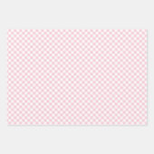Retro-Gingham Rosa Geschenkpapier Set (Vorderseite)