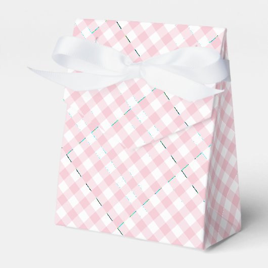 Retro-Gingham Rosa Geschenkschachtel (Vorderseite)