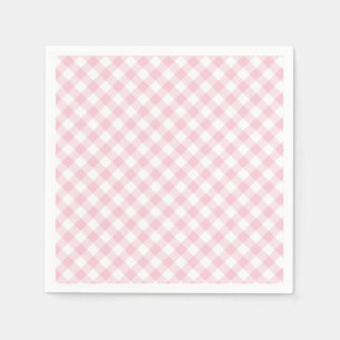 Retro Gingham Rosa Serviette