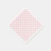 Retro Gingham Rosa Serviette (Ecke)