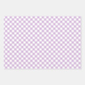 Retro Gingham Sanftes Lila Geschenkpapier Set (Vorderseite 2)