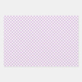 Retro Gingham Sanftes Lila Geschenkpapier Set (Vorderseite)