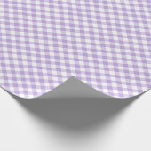 Retro-Gingham Soft Lavendel Geschenkpapier (Ecke)