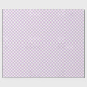 Retro Gingham Soft Lavendel Geschenkpapier (Flach)