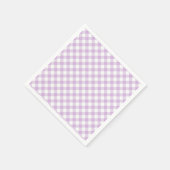 Retro Gingham Soft Lila Serviette (Ecke)