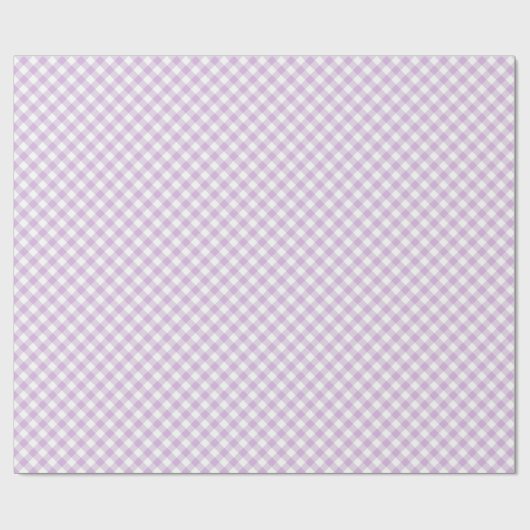 Retro Gingham Soft Lilac Geschenkpapier (Flach)