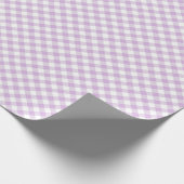 Retro Gingham Soft Lilac Geschenkpapier (Ecke)