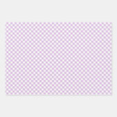 Retro Gingham Soft Lilac Geschenkpapier Set (Vorderseite)