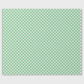 Retro-Gingham Sommergrün Geschenkpapier (Flach)