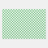 Retro-Gingham Sommergrün Geschenkpapier Set (Vorderseite 2)