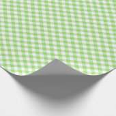 Retro Gingham Spring Green Geschenkpapier (Ecke)