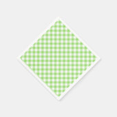 Retro Gingham Spring Green Serviette (Ecke)