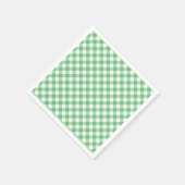 Retro Gingham Summer Green Serviette (Ecke)