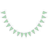 Retro Gingham Summer Green Wimpelkette (Alle)