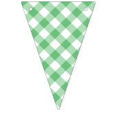 Retro Gingham Summer Green Wimpelkette (Dritte Fahne)