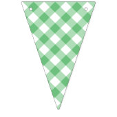 Retro Gingham Summer Green Wimpelkette (Zweite Fahne)