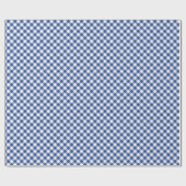 Retro-Gingham True Blue Geschenkpapier (Flach)