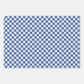 Retro Gingham True Blue Geschenkpapier Set (Vorderseite 2)