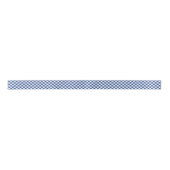 Retro Gingham True Blue Satinband (Vorderseite)