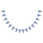 Retro-Gingham True Blue Wimpelkette (Alle)