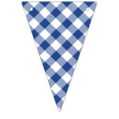 Retro-Gingham True Blue Wimpelkette (Dritte Fahne)