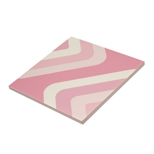 Retro Giorgio Diamonds Pink Vanilla Fliese (Seite)